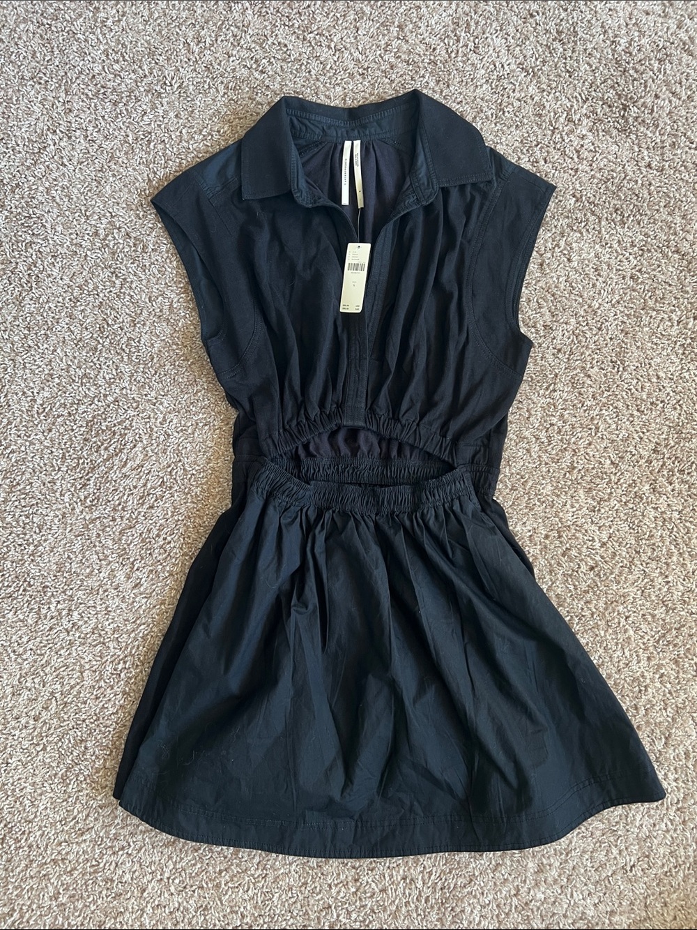 Anthropologie - NWT! - Black Sleeveless Cutout Shirt Dress - Picture 5 of 9
